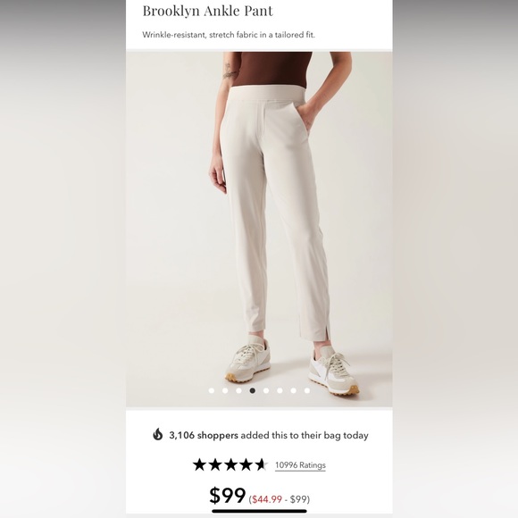 Athleta Pants - Athleta Brooklyn Ankle Pants Size 2